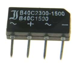 Zeige Details für Brückengleichrichter, Inline, 1,5 A ~+~- Bild von Brückengleichrichter, Inline, 1,5 A ~+~-