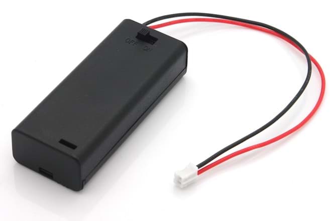 Bild von Batteriehalter für Micro:Bit und Calliope mit Schalter und Stecker