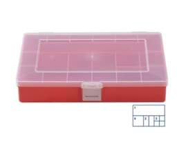 Zeige Details für Sortimentskasten, klein, 25cm X 17cm X 4,6cm, 8 Fächer, rot Bild von Sortimentskasten, klein, 25cm X 17cm X 4,6cm, 8 Fächer, rot