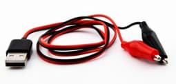 Zeige Details für Anschlussleitung USB-A auf Krokoklemme, 50cm, rt/sw Bild von Anschlussleitung USB-A auf Krokoklemme, 50cm, rt/sw