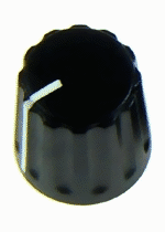 Zeige Details für Drehknopf klein schwarz matt mit Zeiger, push-on 6mm-Achse Bild von Drehknopf klein schwarz matt mit Zeiger, push-on 6mm-Achse