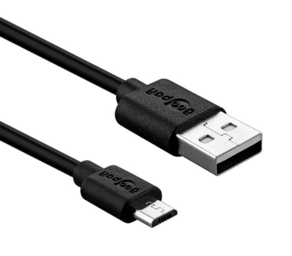 Bild von USB-Anschlusskabel USB-A - Micro-USB, 1,0m, schwarz