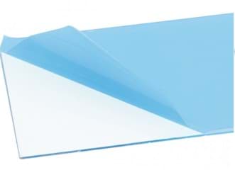Kunststoffplatte transparent Polystyrol mit Schutzfolie