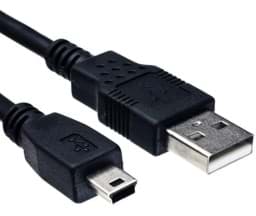 Bild von USB-Anschlusskabel 1,0m A auf Mini-USB, schwarz