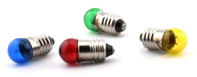Bild von Glühbirnchen 3,5 Volt/0,15A, farbig