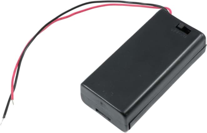 Bild von Batteriehalter für zwei Zellen AA (Mignon) mit Schalter