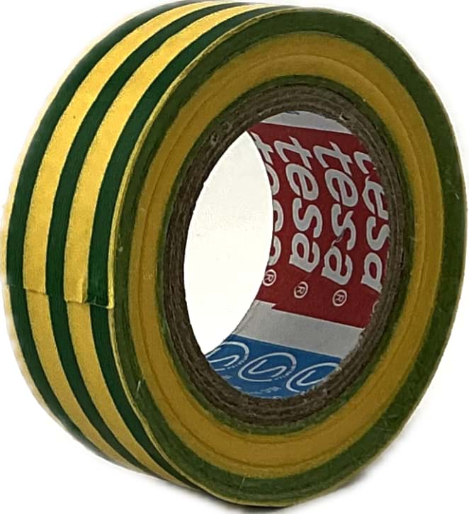 Bild von Isolierband, TESA, 10m X 19mm, gelb-grün-gestreift