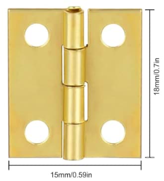 Bild von Schatullenscharnier 18mm zum Schrauben incl. Schrauben