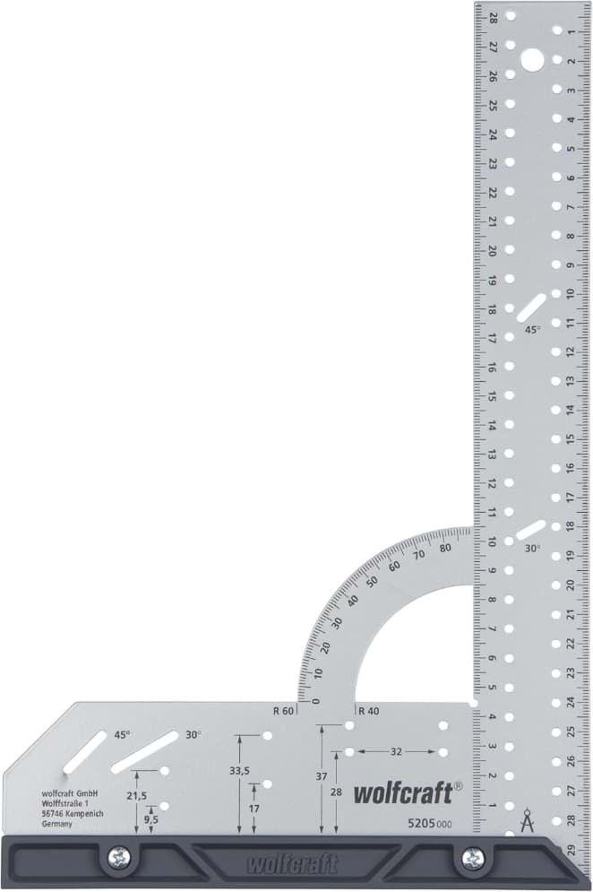 Bild von Sehr solider Universalwinkel - Winkelmesser mit 300 mm Schenkellänge 