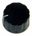 Bild von Drehknopf groß schwarz matt mit Zeiger, push-on 6mm-Achse
